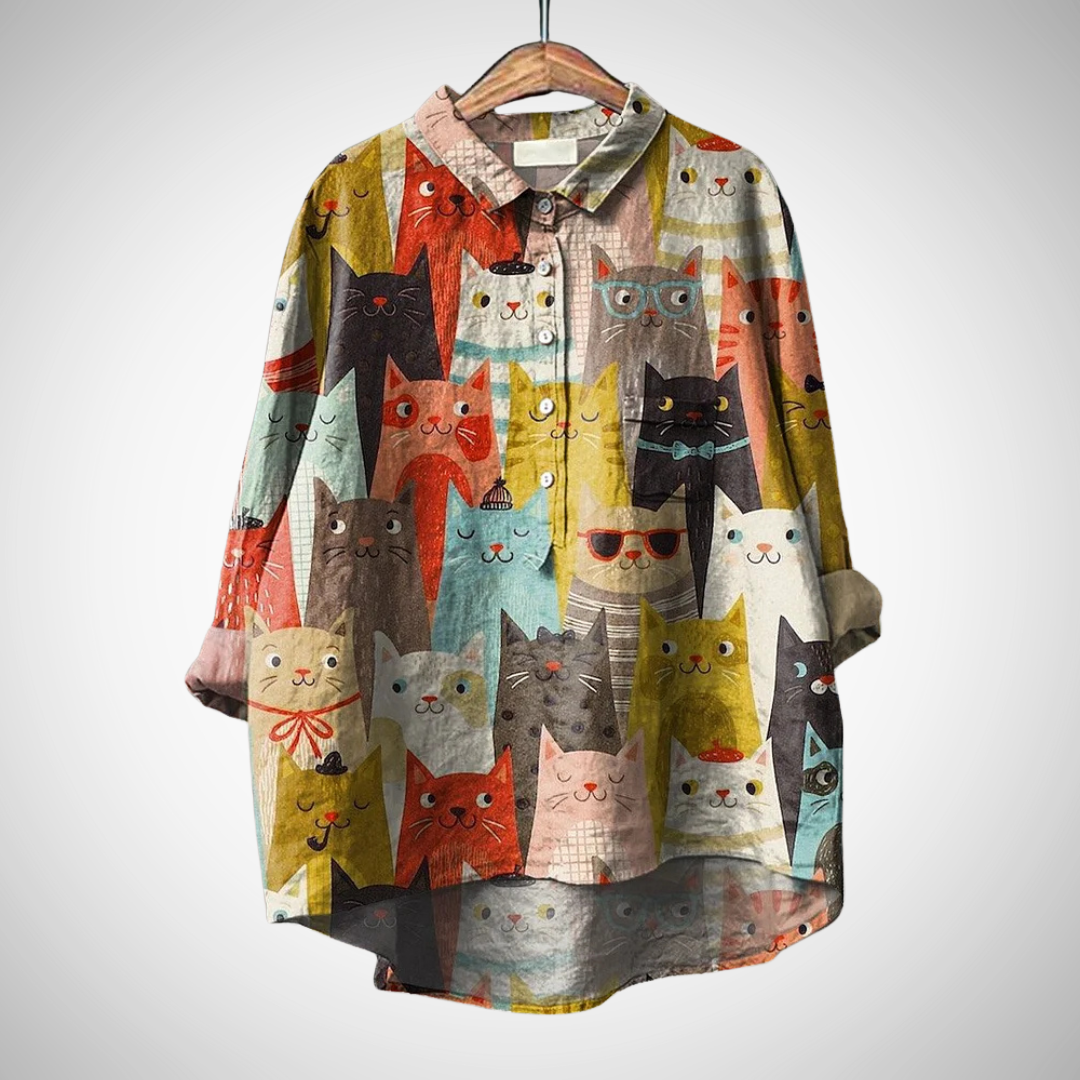 Dariana Trendy Fashionable Print Art Shirt for Women
