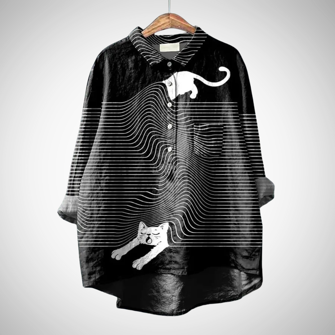 Dariana Trendy Fashionable Print Art Shirt for Women