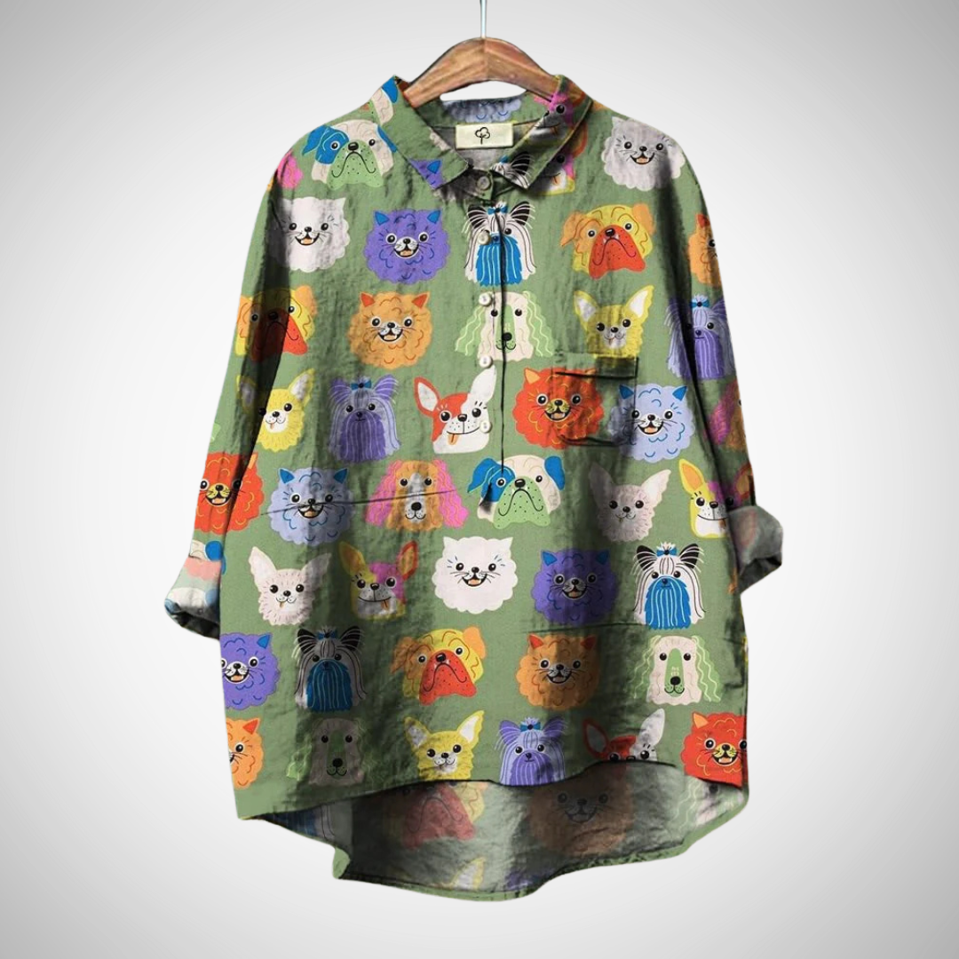 Dariana Trendy Fashionable Print Art Shirt for Women