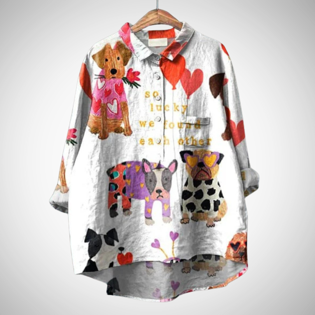 Dariana Trendy Fashionable Print Art Shirt for Women