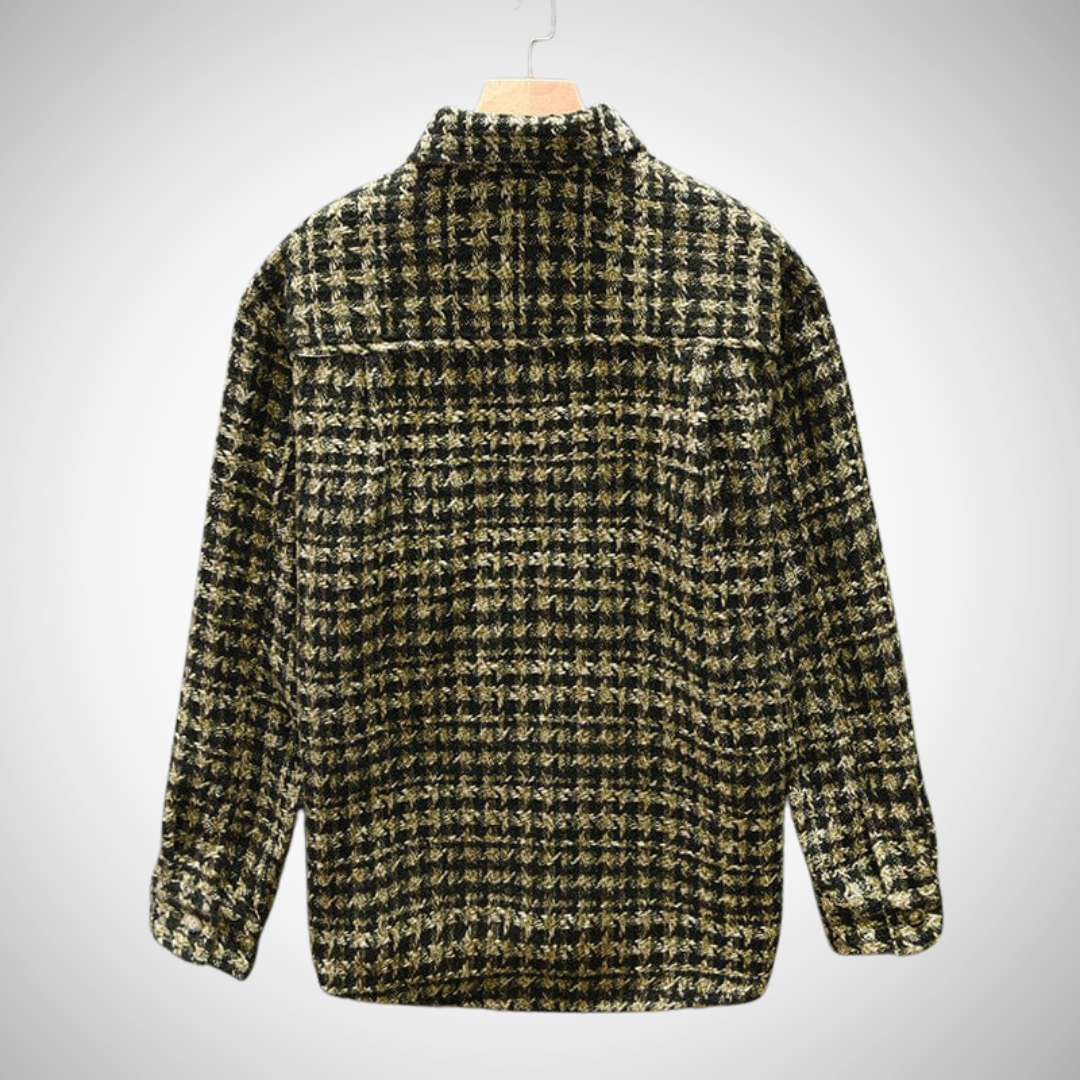 Charlie Tweed Button Up Timeless Over Shirt for Men