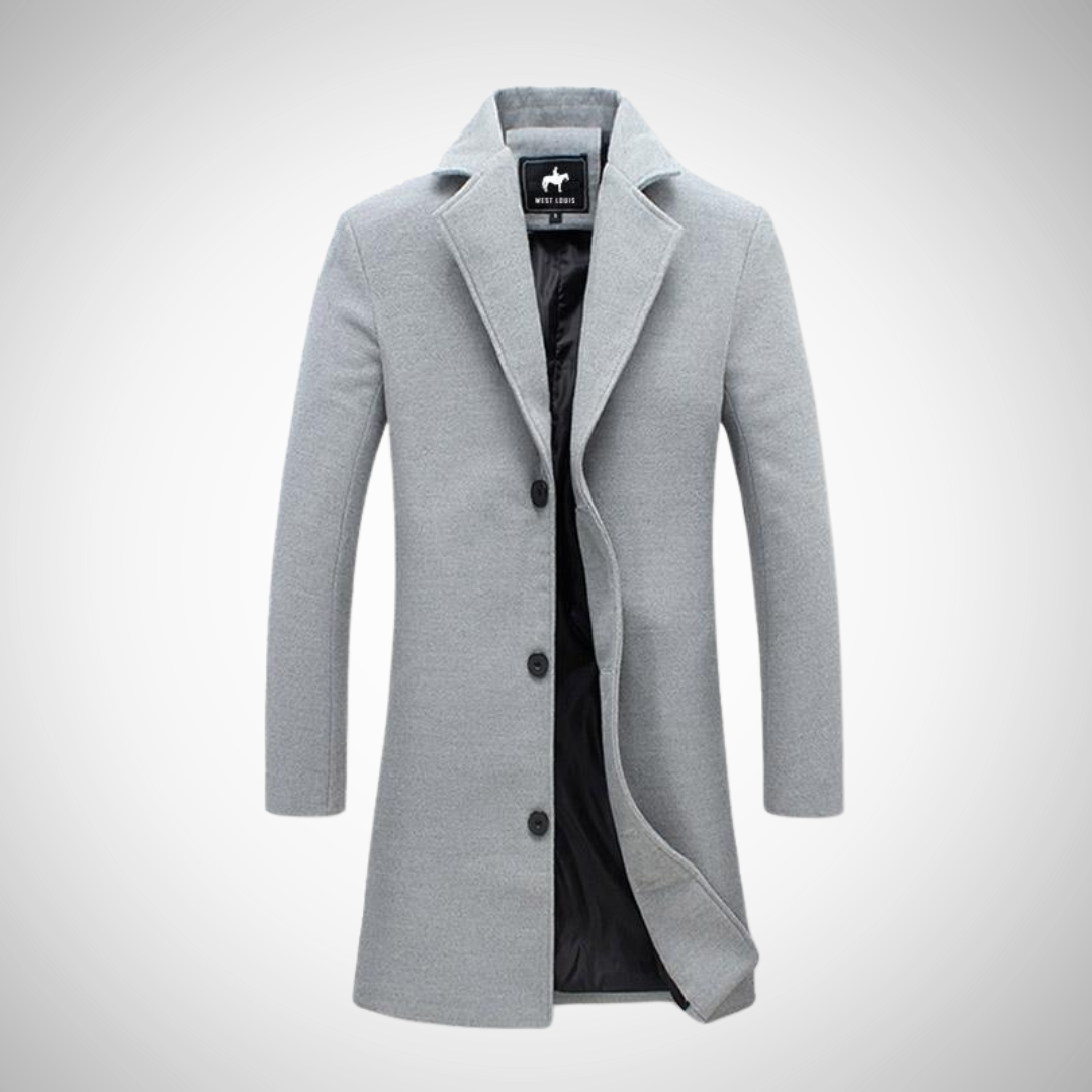 Charles Business-Man Windproof Long Coat for Men