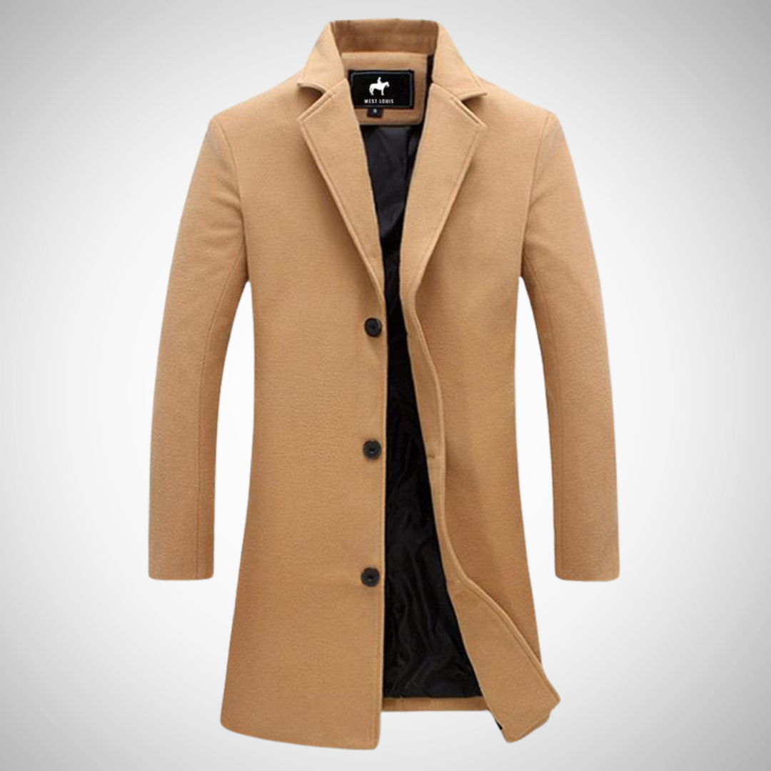 Charles Business-Man Windproof Long Coat for Men