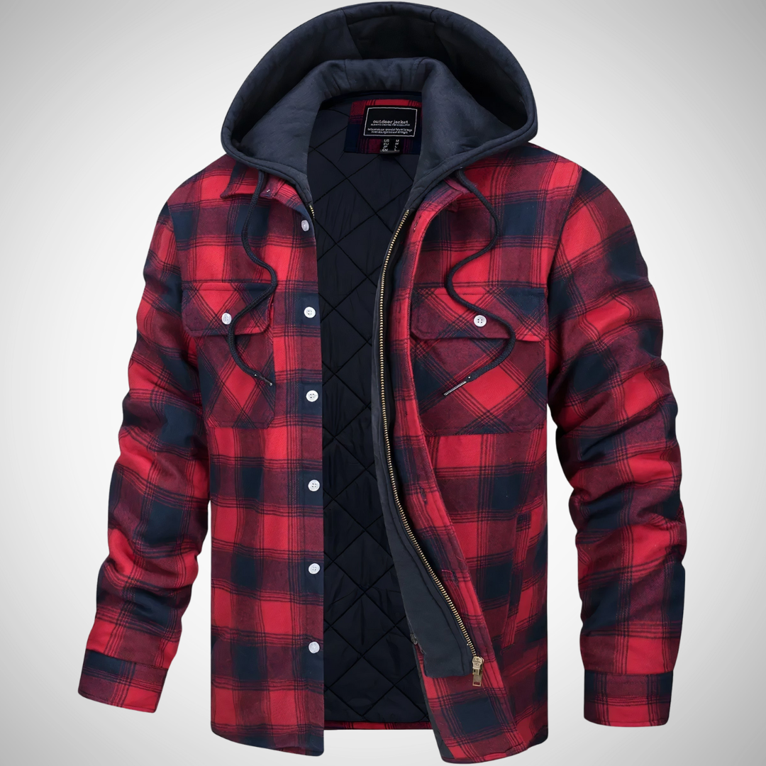 Rogue Plaid Hooded Jacket for Men