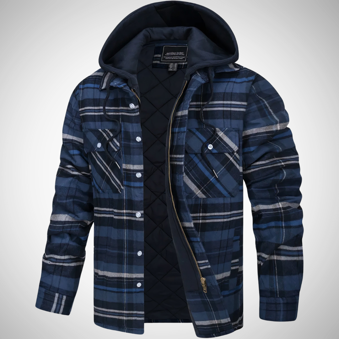 Rogue Plaid Hooded Jacket for Men