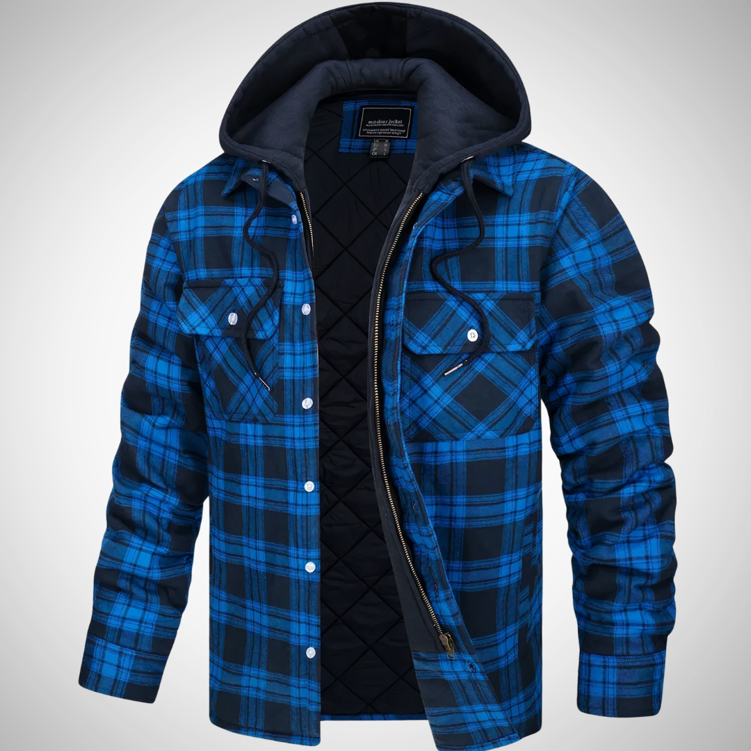 Rogue Plaid Hooded Jacket for Men