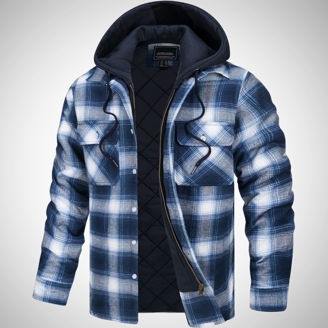 Rogue Plaid Hooded Jacket for Men