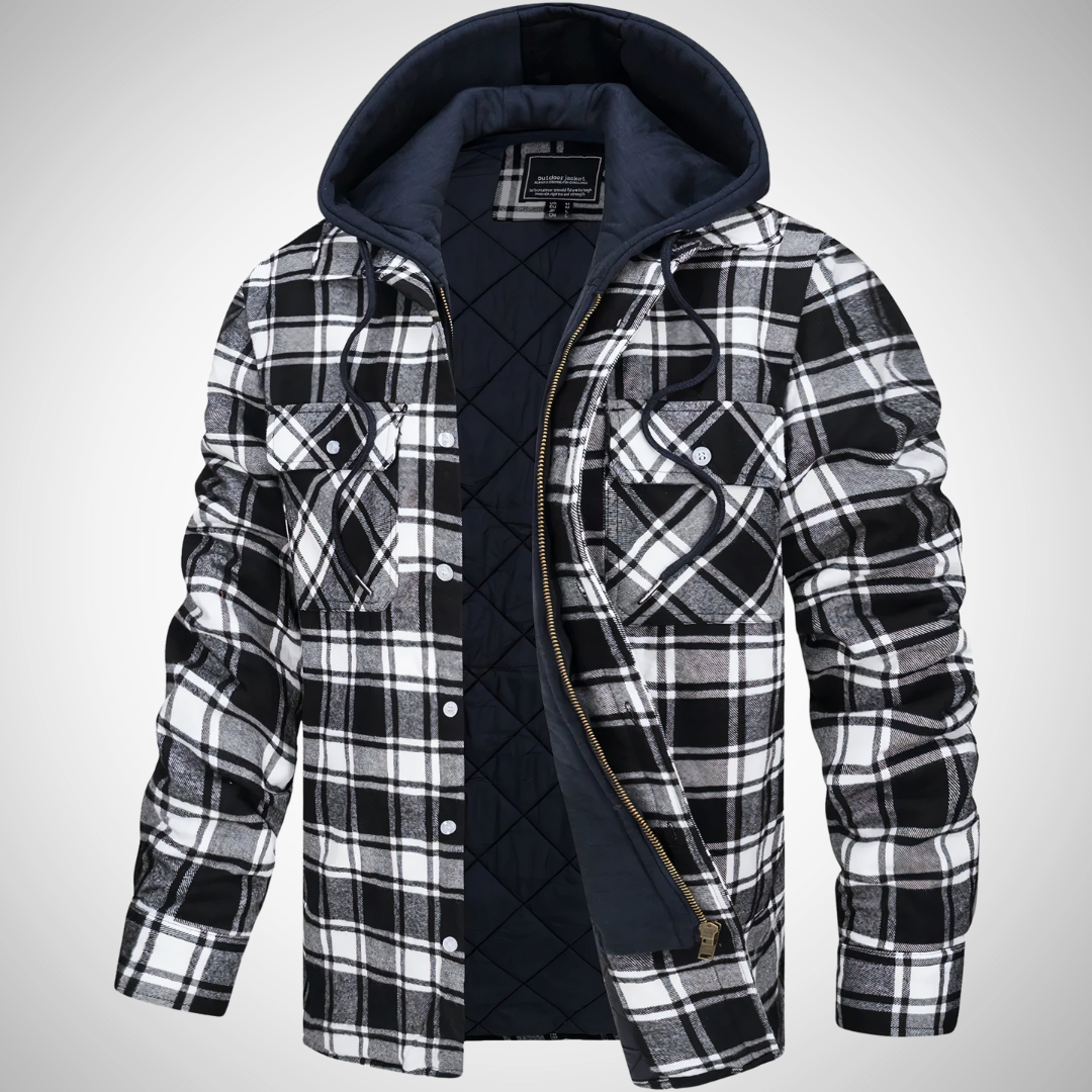 Rogue Plaid Hooded Jacket for Men