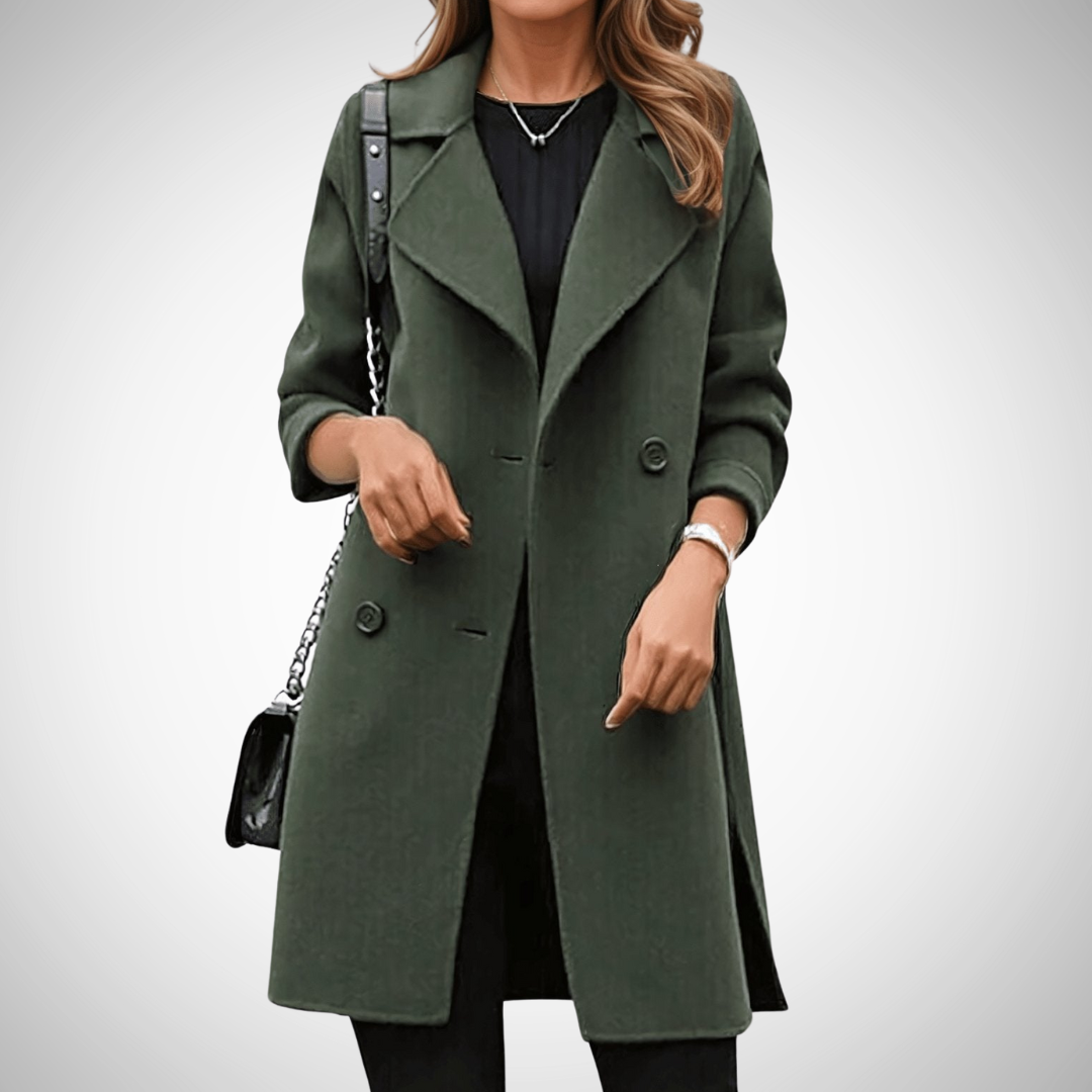 Elegance Double-Breasted Coat for Women