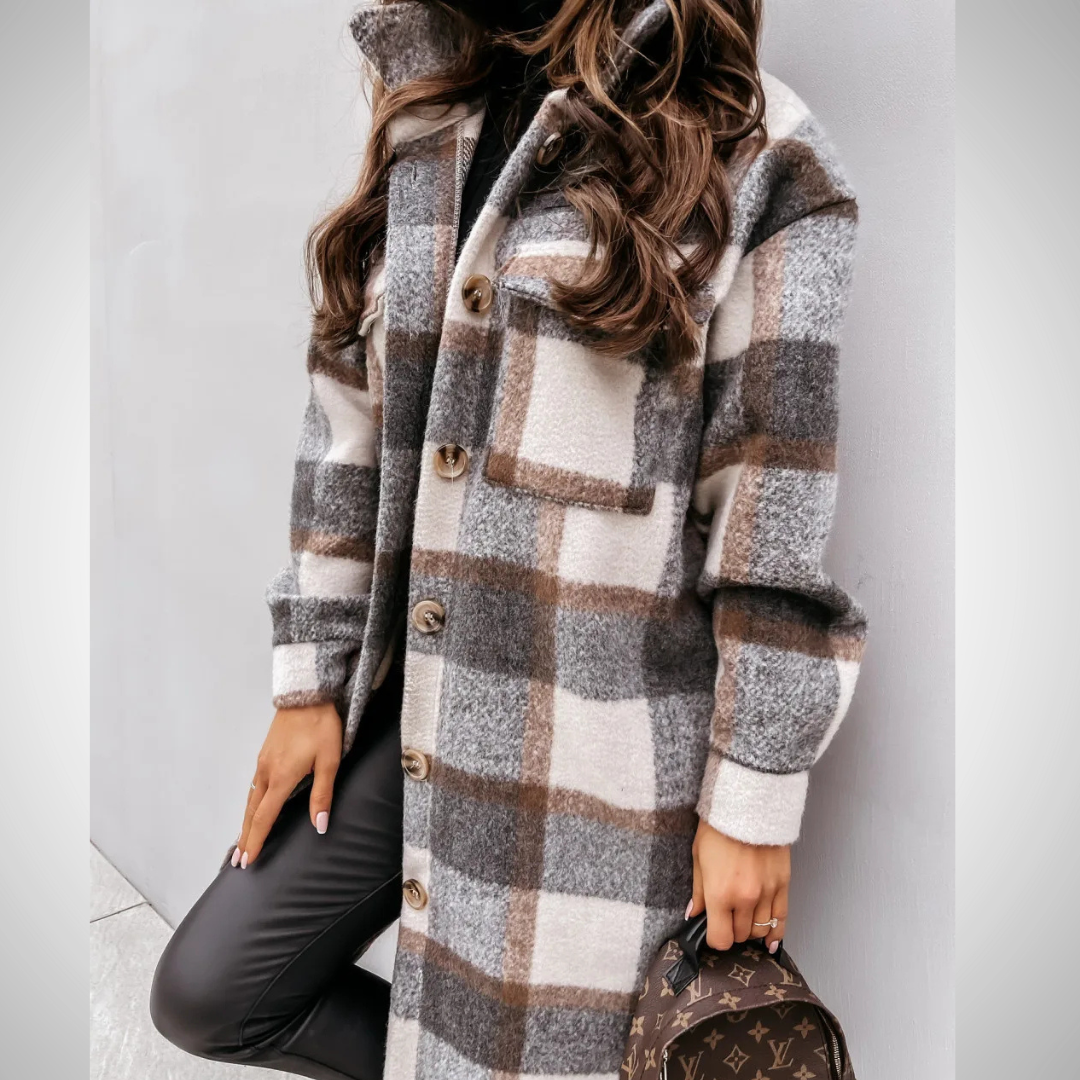 Emily cozy and chic check jacket for Women