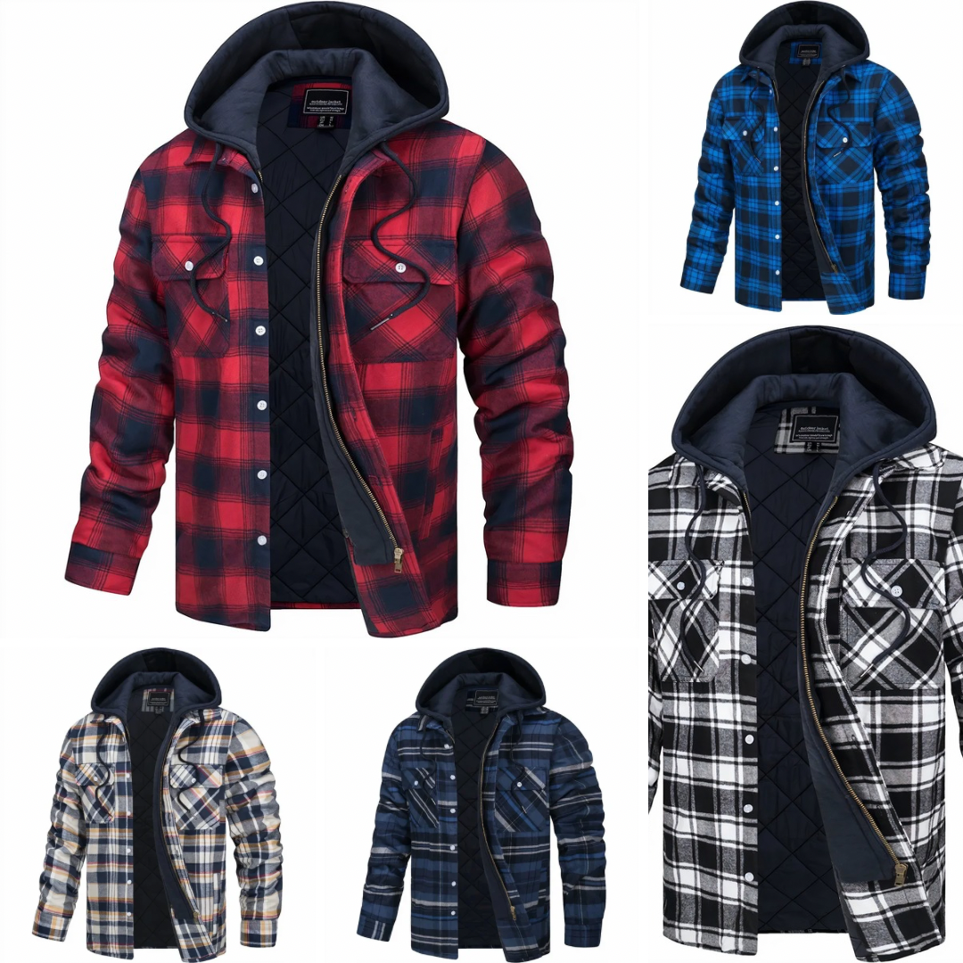 Rogue Plaid Hooded Jacket for Men