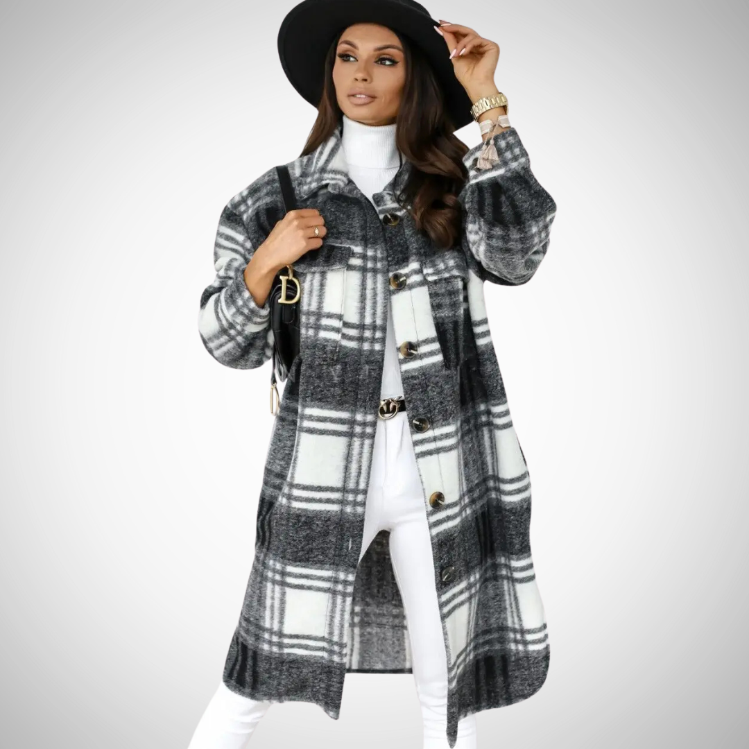 Emily cozy and chic check jacket for Women