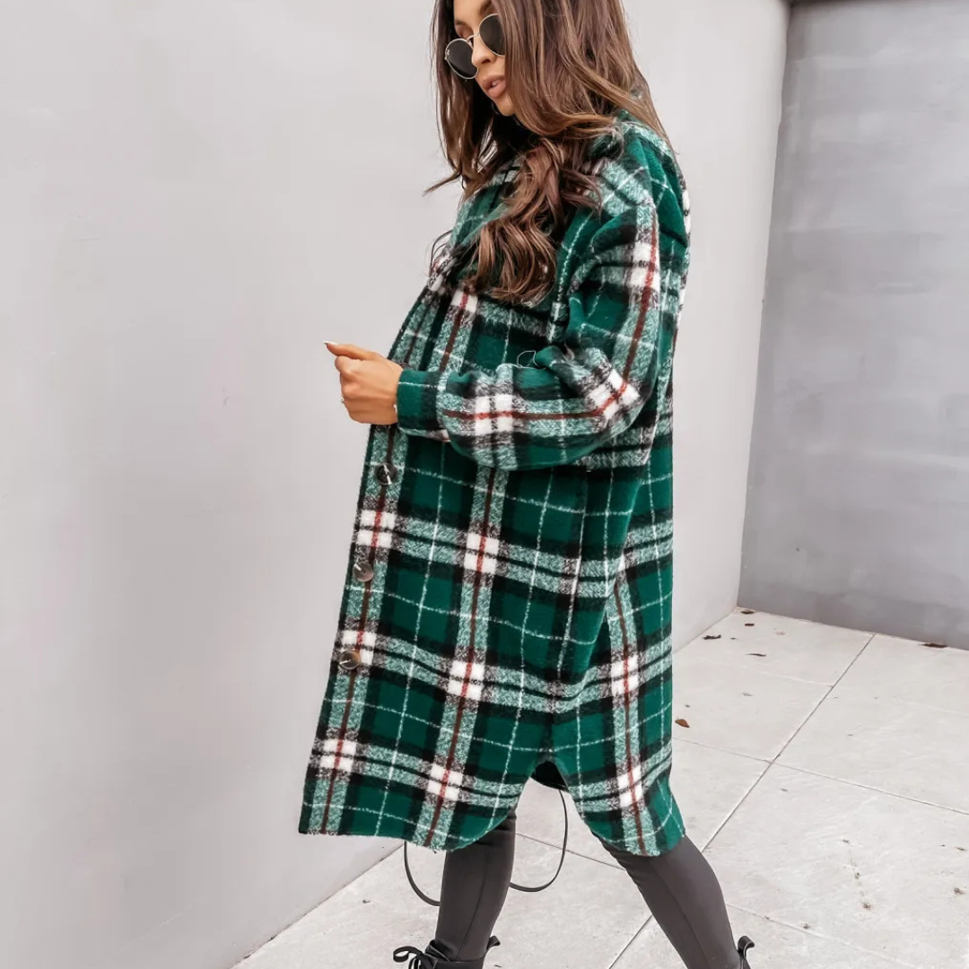 Emily cozy and chic check jacket for Women