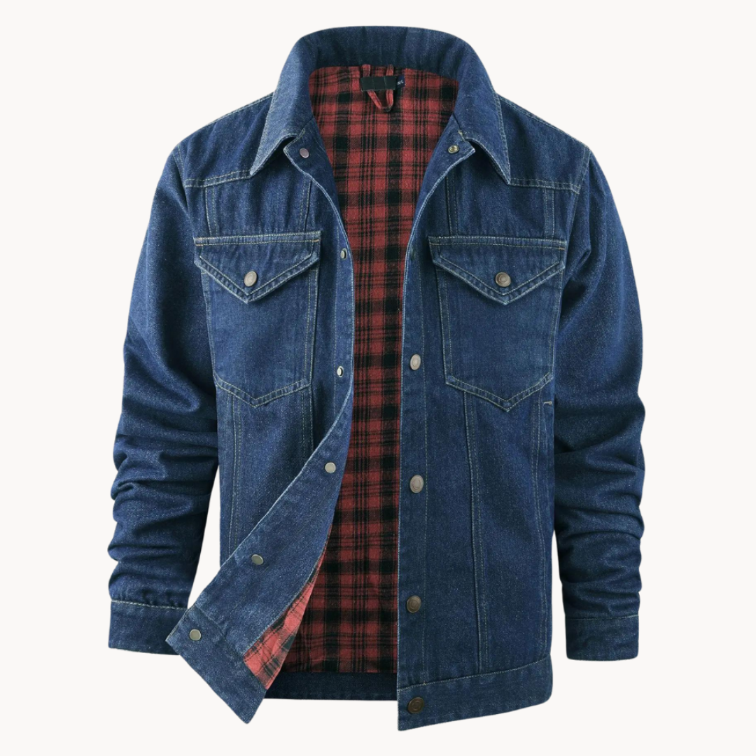 Sammy Flannel Lined Denim Shirt-Jacket for Men
