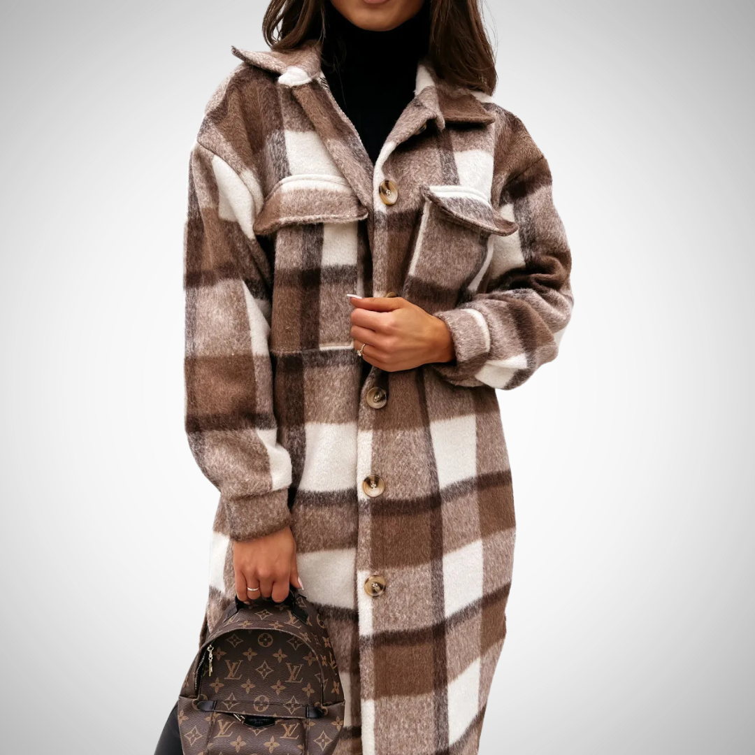 Emily cozy and chic check jacket for Women