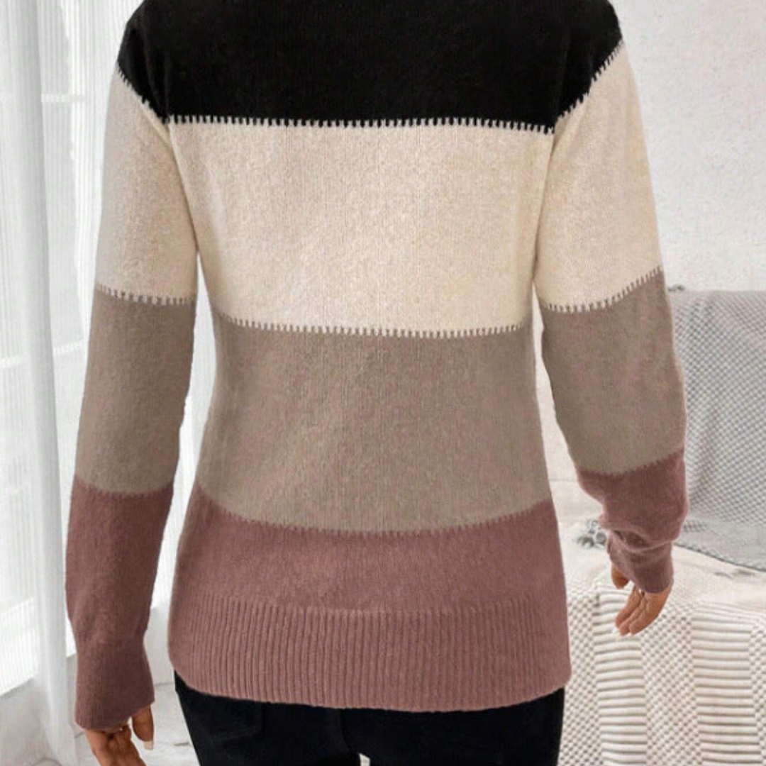 Saline Contrast Sweater for Women
