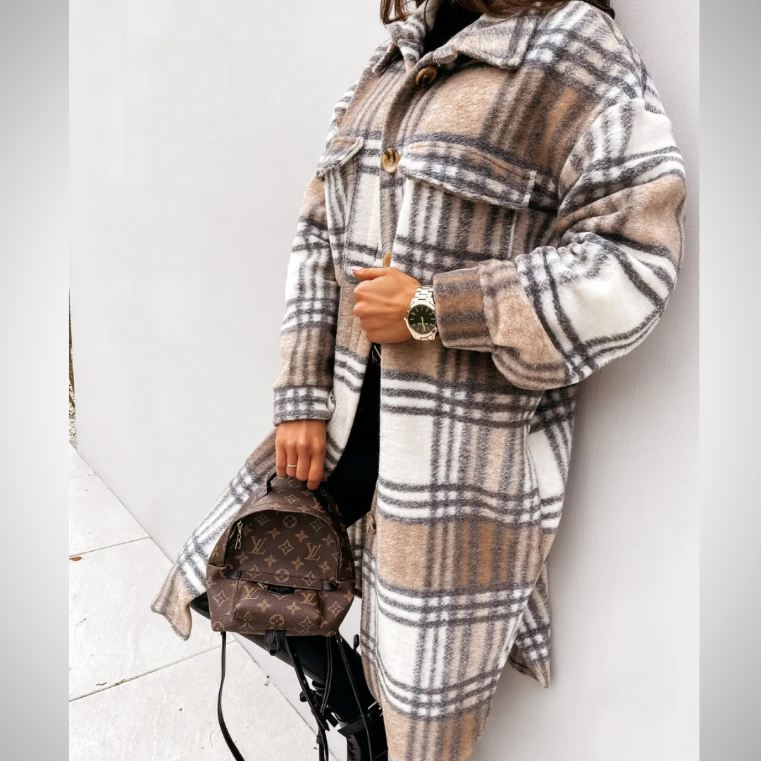 Emily cozy and chic check jacket for Women