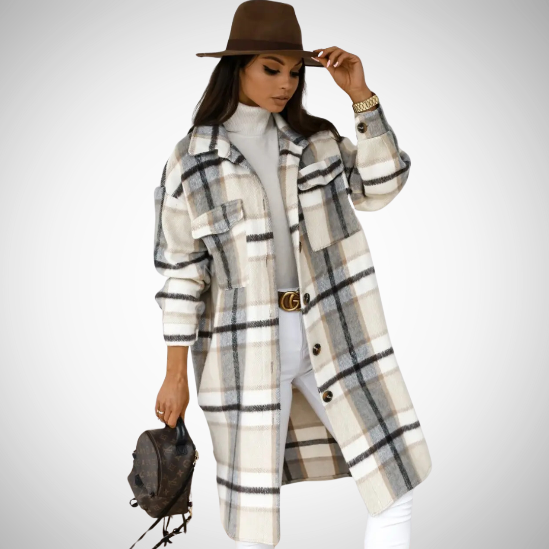 Emily cozy and chic check jacket for Women