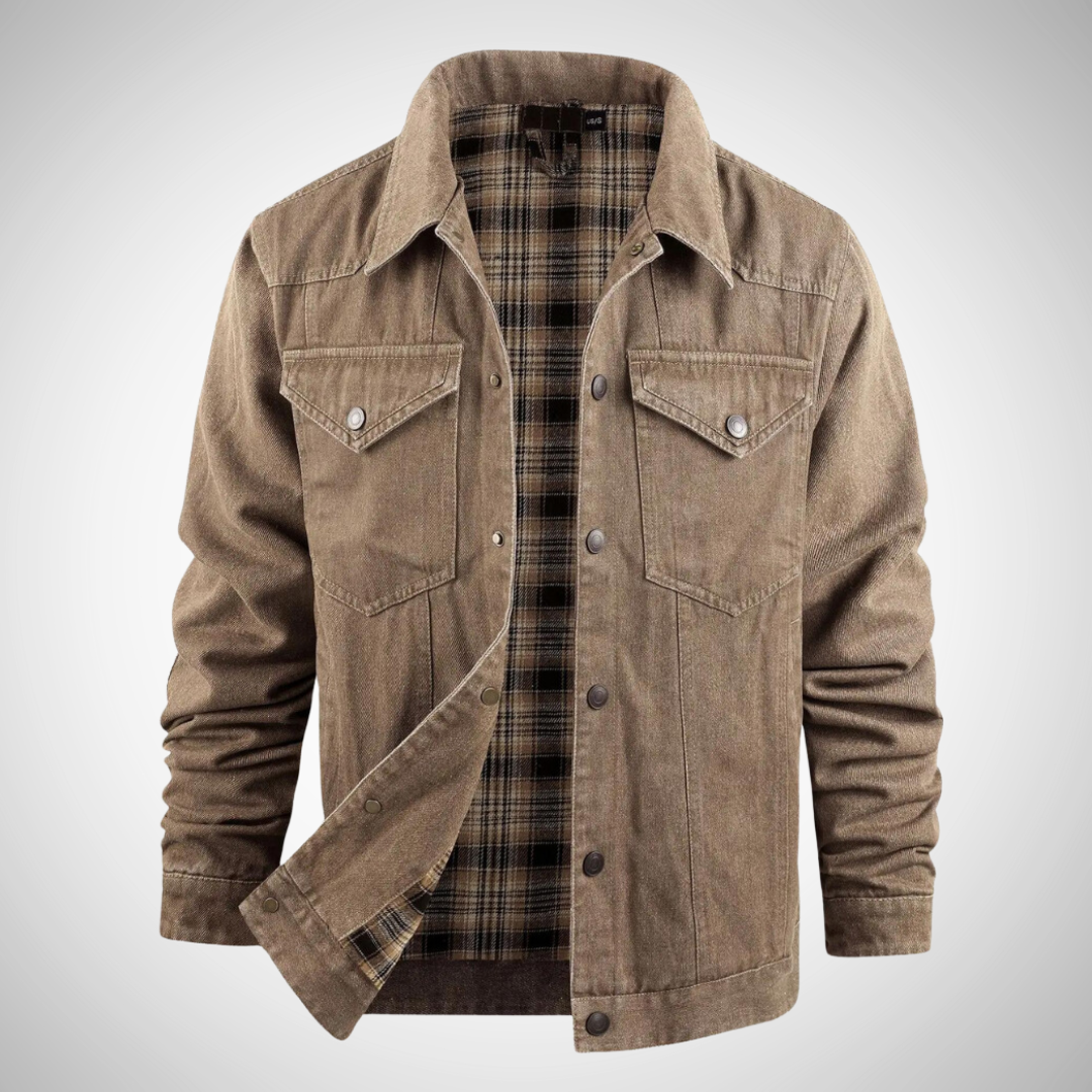 Sammy Flannel Lined Denim Shirt-Jacket for Men