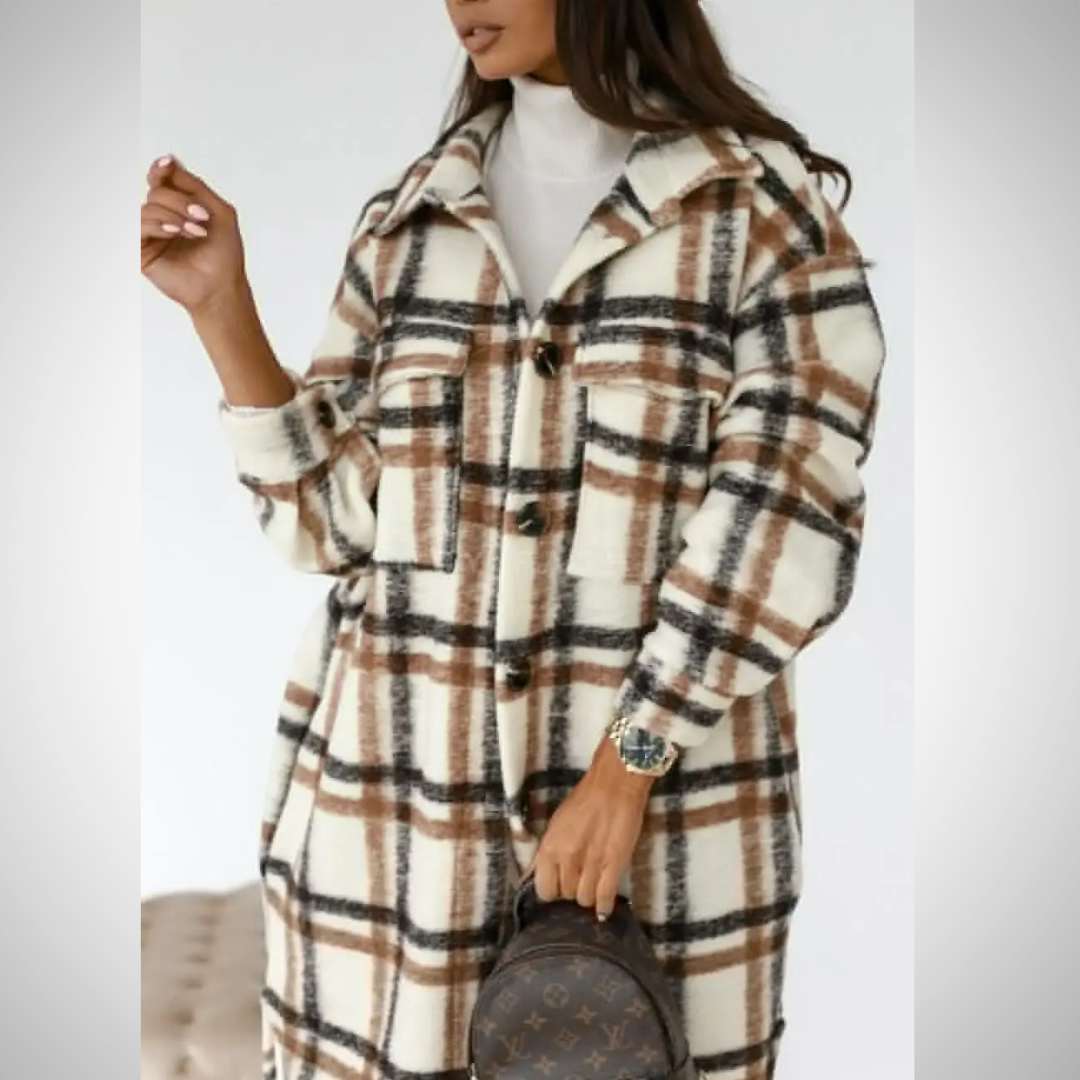 Emily cozy and chic check jacket for Women