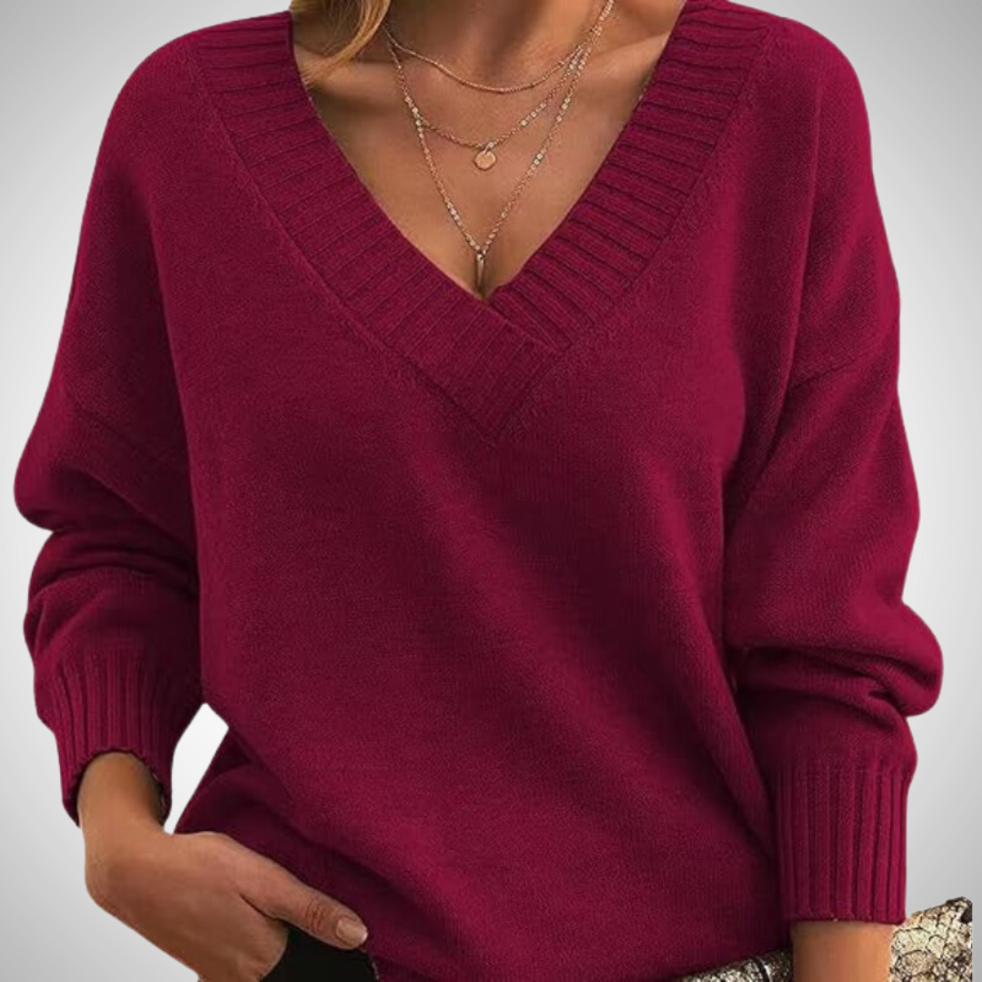 Pull col V Marianne pour femme