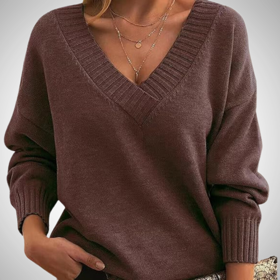 Pull col V Marianne pour femme