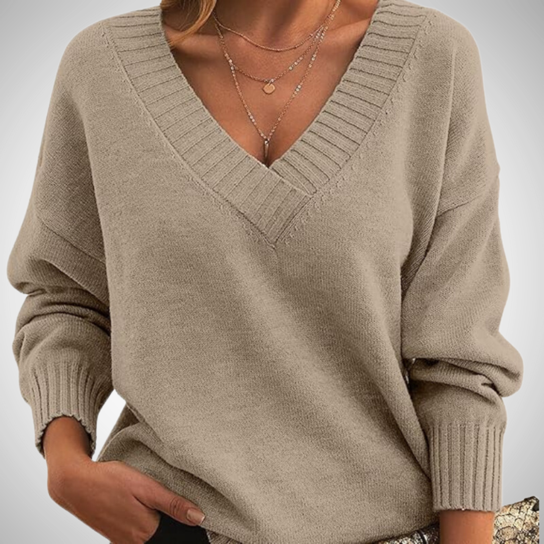 Pull col V Marianne pour femme