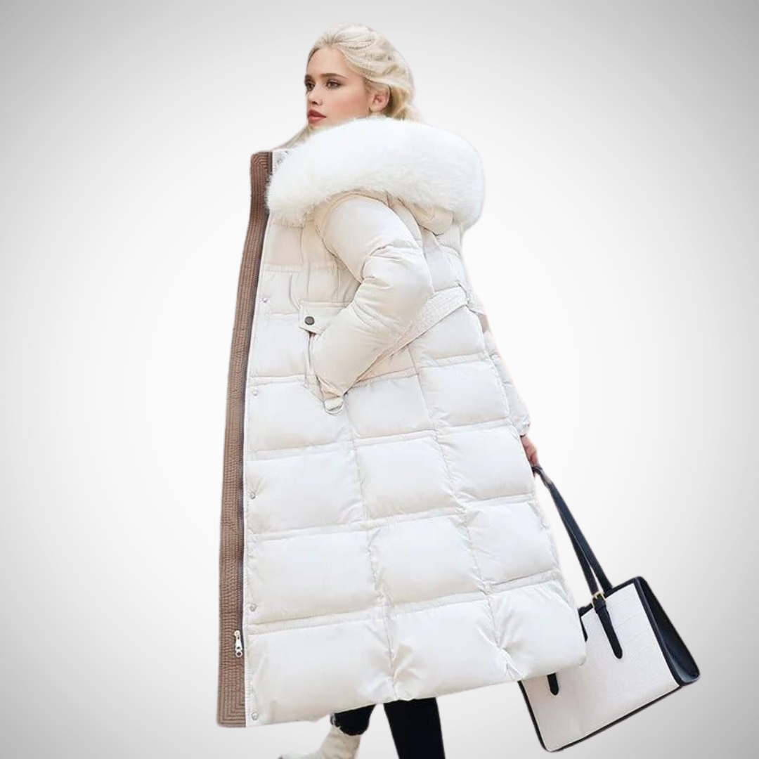 Priscilla Long Faux Fur-Trimmed Puffer Coat for Women