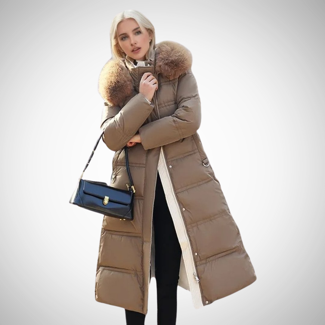 Priscilla Long Faux Fur-Trimmed Puffer Coat for Women
