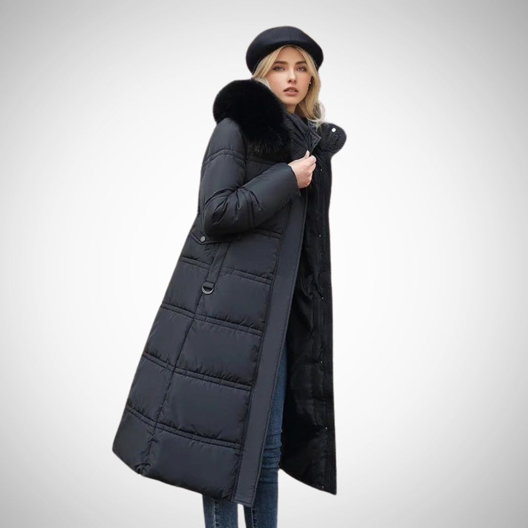 Priscilla Long Faux Fur-Trimmed Puffer Coat for Women