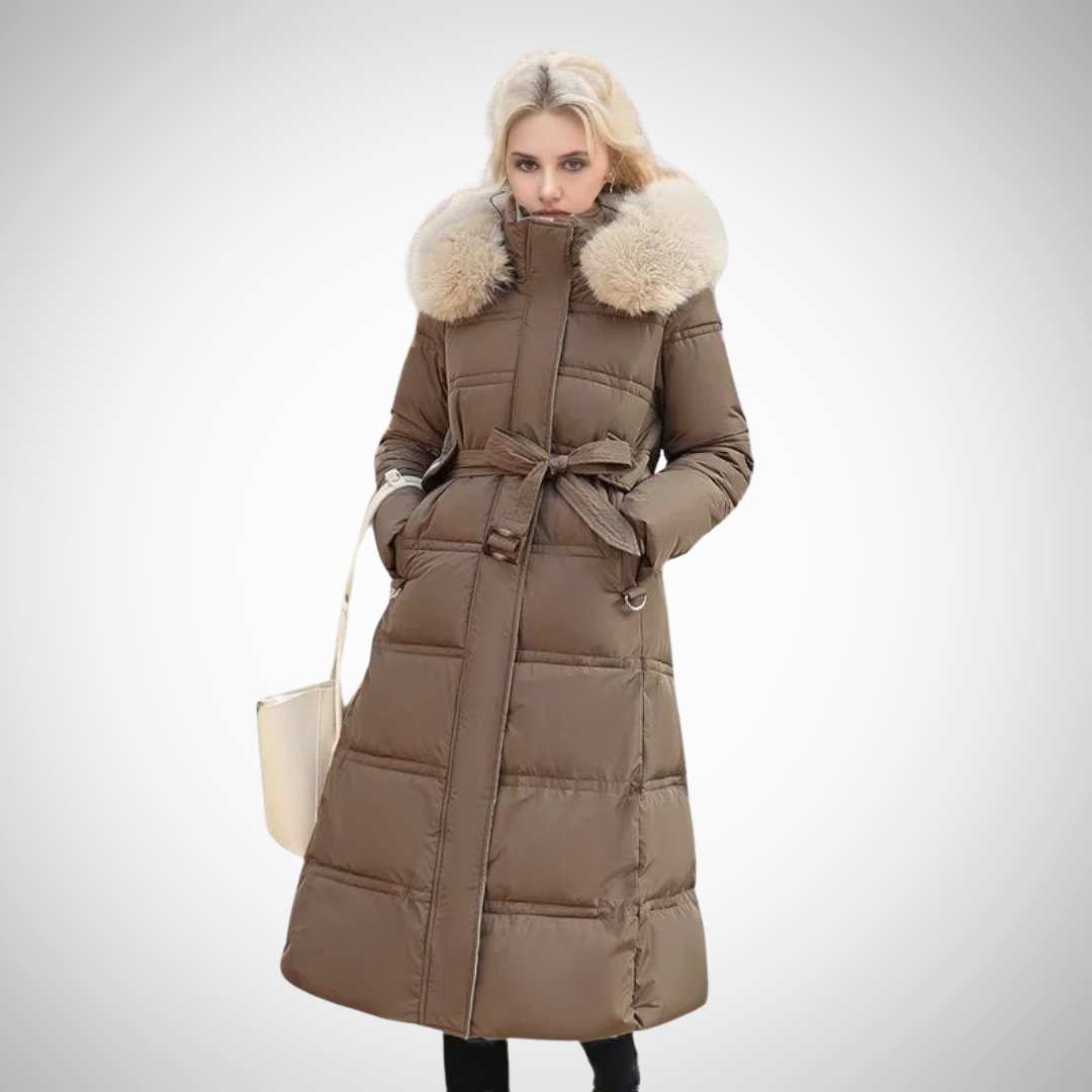 Priscilla Long Faux Fur-Trimmed Puffer Coat for Women