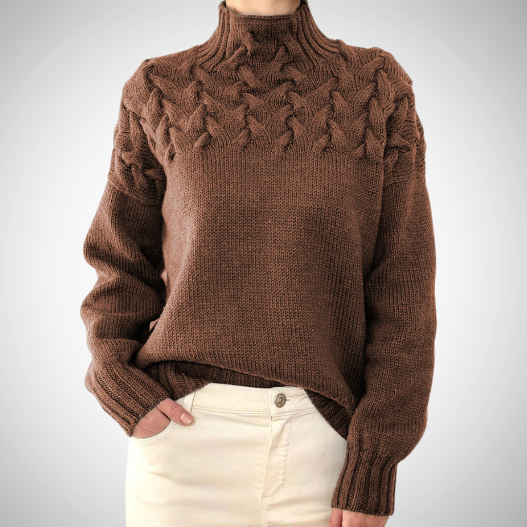Pull à col roulé en tricot Kelly pour femme