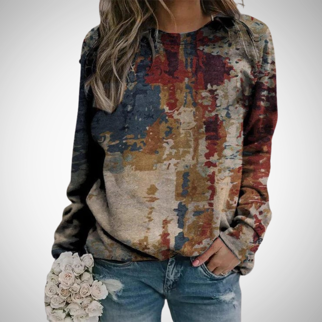 Melanie Abstract Print Sweater for Women