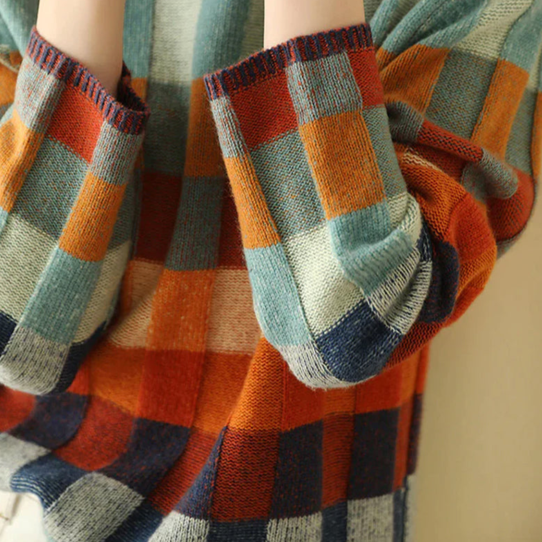 Pull patchwork rétro Juliette pour femme