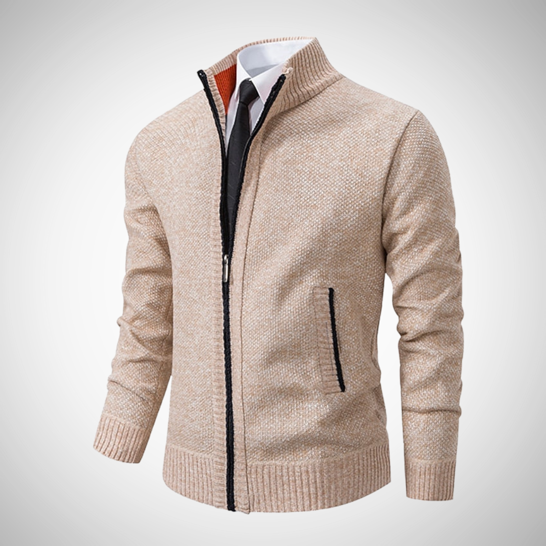 Sebastian Stylish Zipper Knitted Sweater for Men