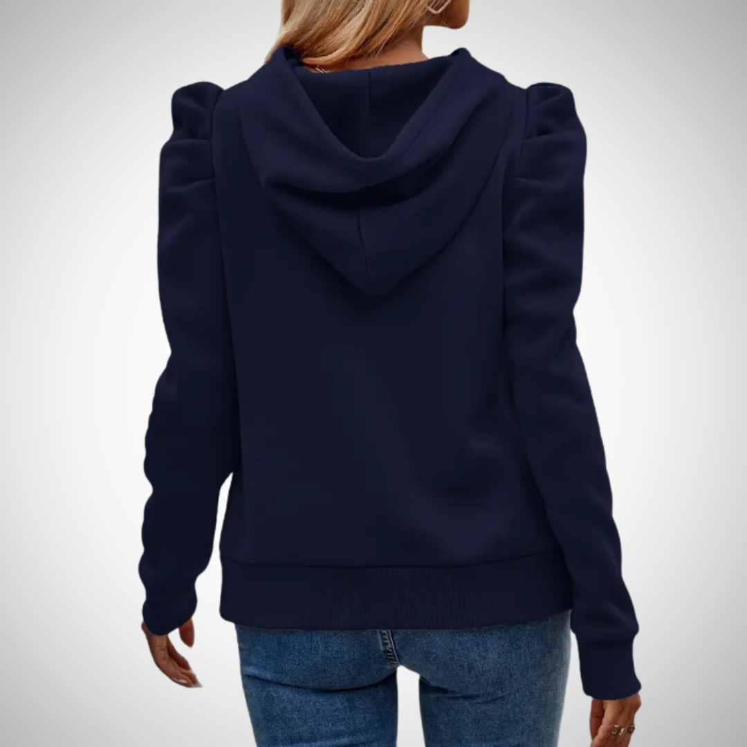 Johanna Puff Sleeve Cotton Hoodie for Women