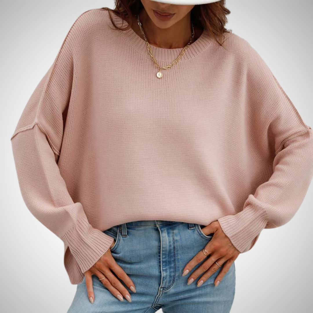 Clara Solid Knit Sweater for Women