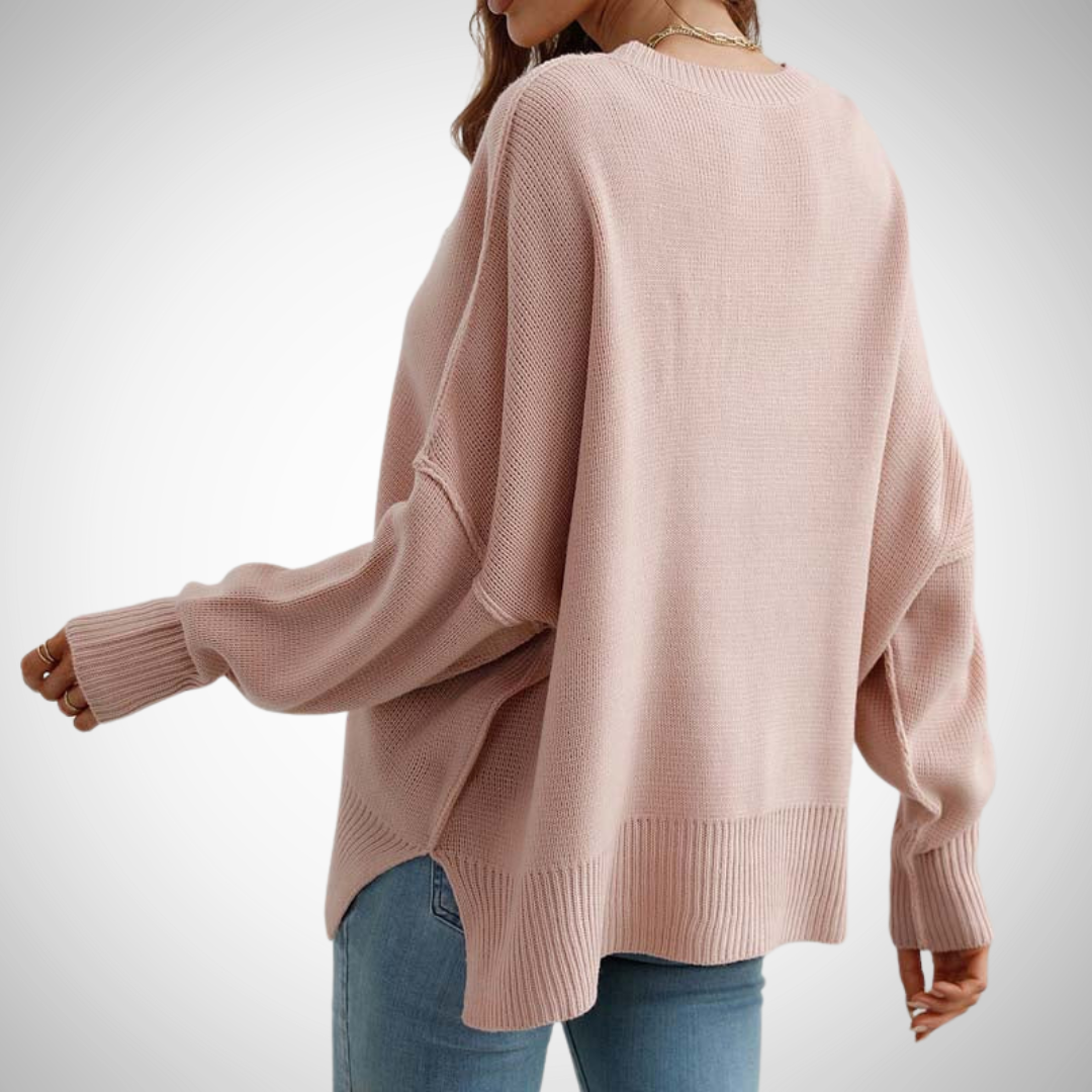 Clara Solid Knit Sweater for Women