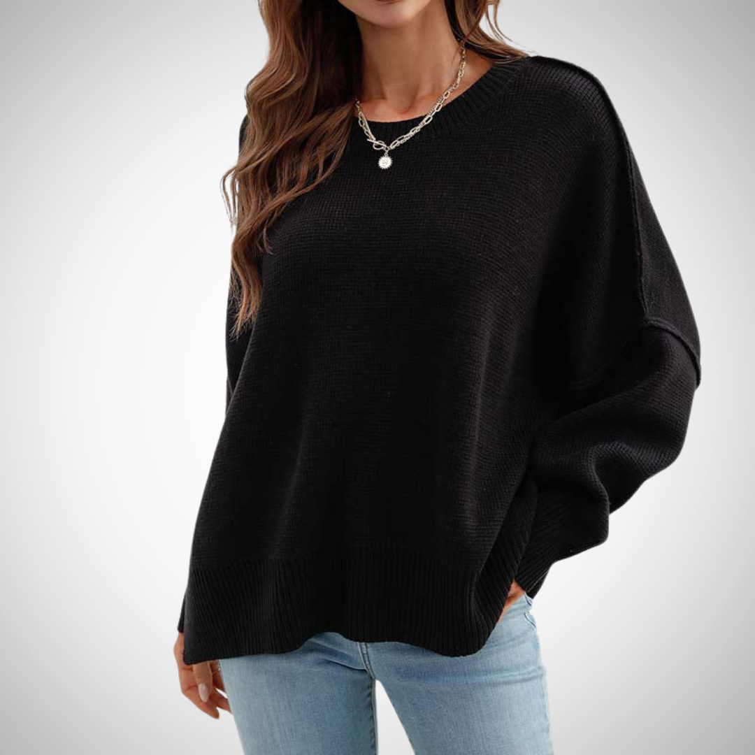 Clara Solid Knit Sweater for Women