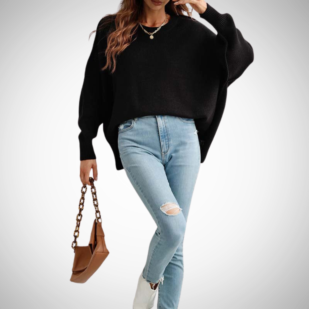 Clara Solid Knit Sweater for Women