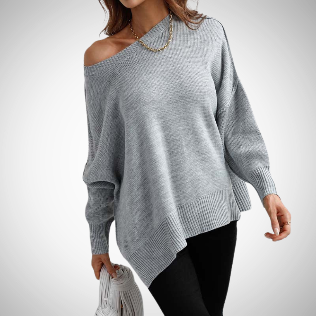 Clara Solid Knit Sweater for Women