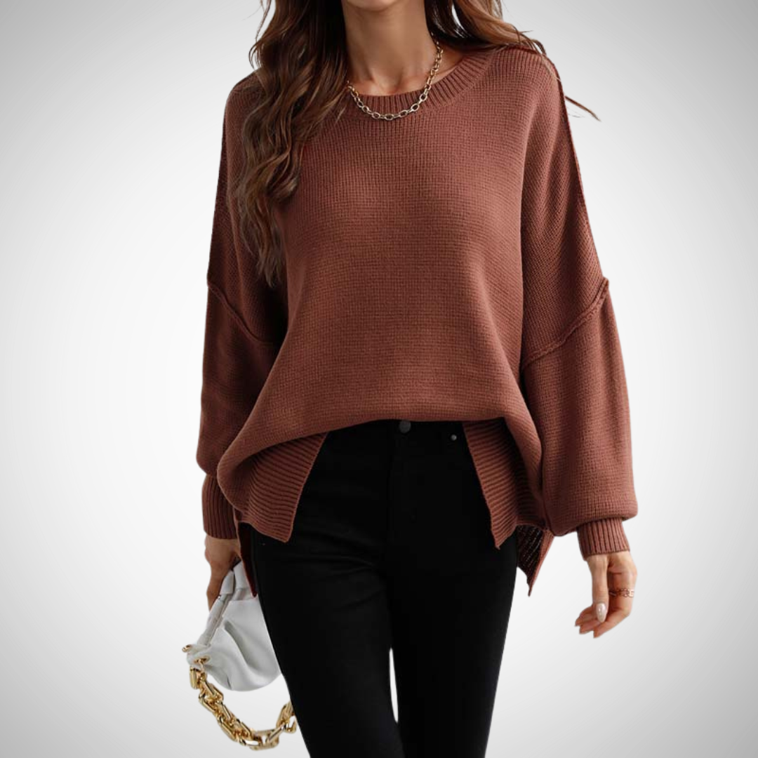 Clara Solid Knit Sweater for Women