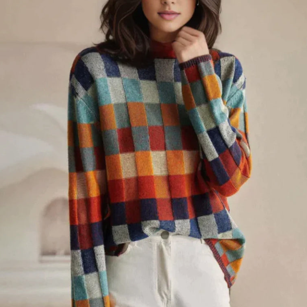 Pull patchwork rétro Juliette pour femme