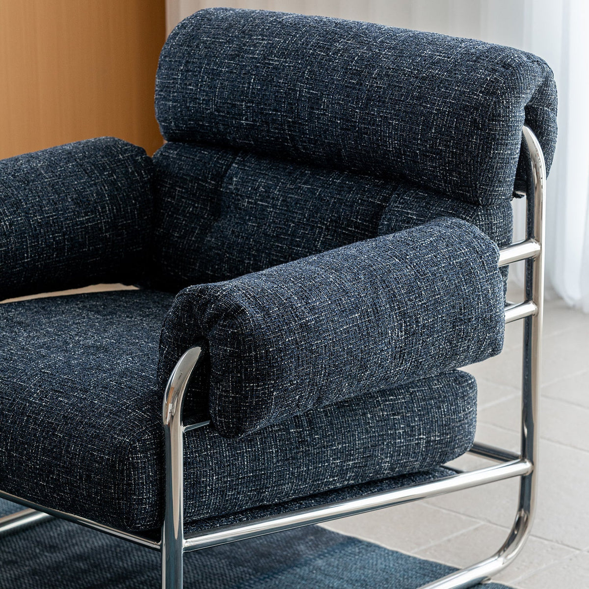 Bauhaus Mix Weave Fabric 1 Seater Sofa BECCA