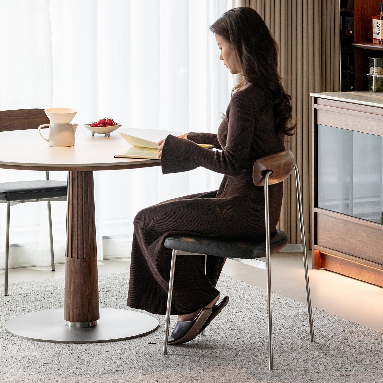 Bauhaus Walnut Wood Dining Chair WIENER