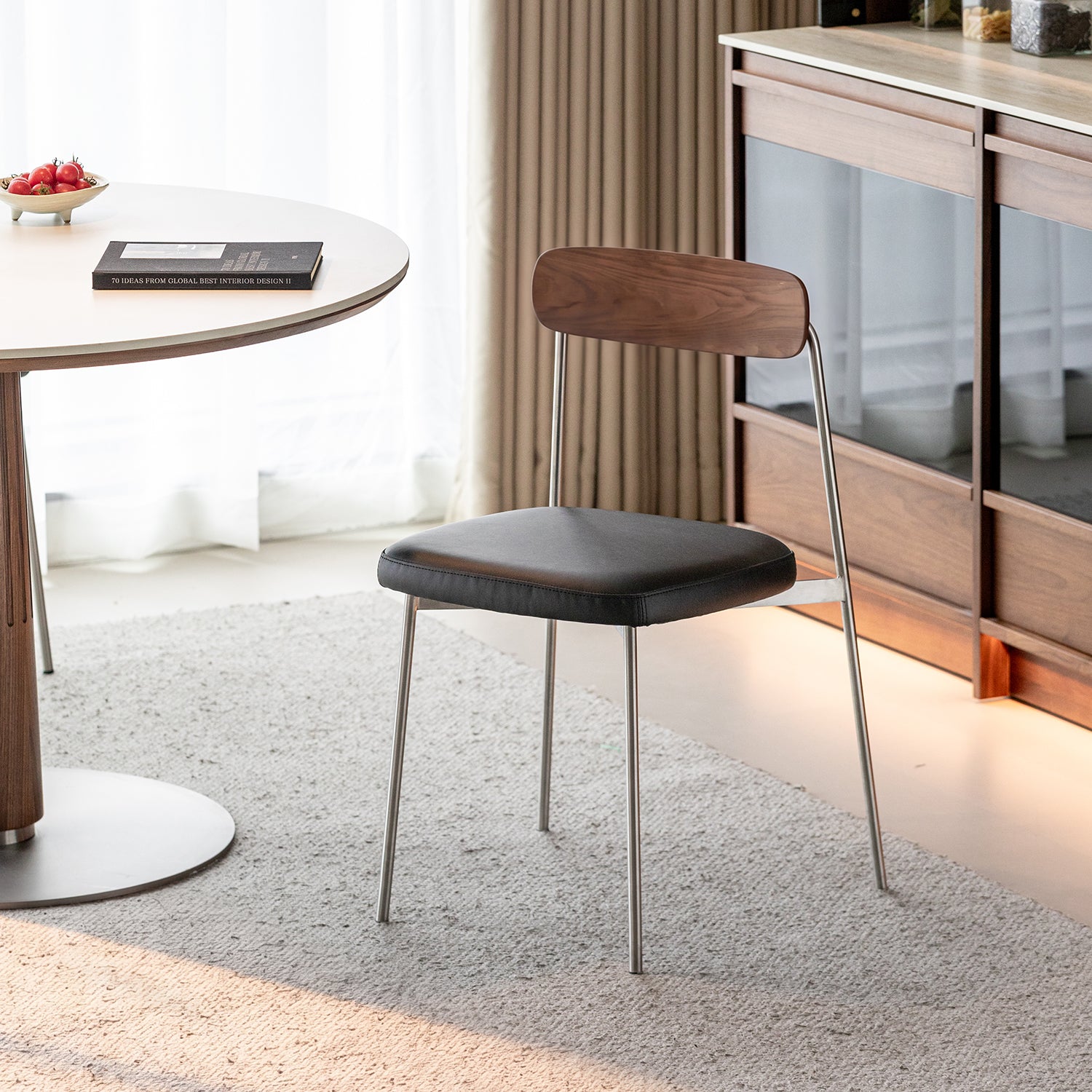 Bauhaus Walnut Wood Dining Chair WIENER