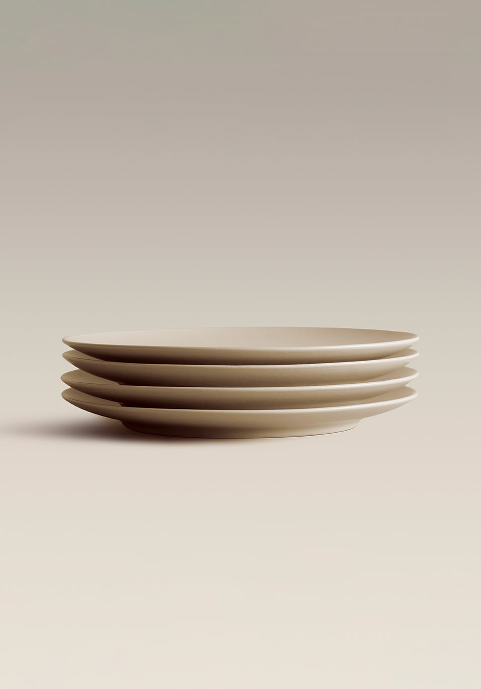 Big Stoneware Plate Set, stacked view