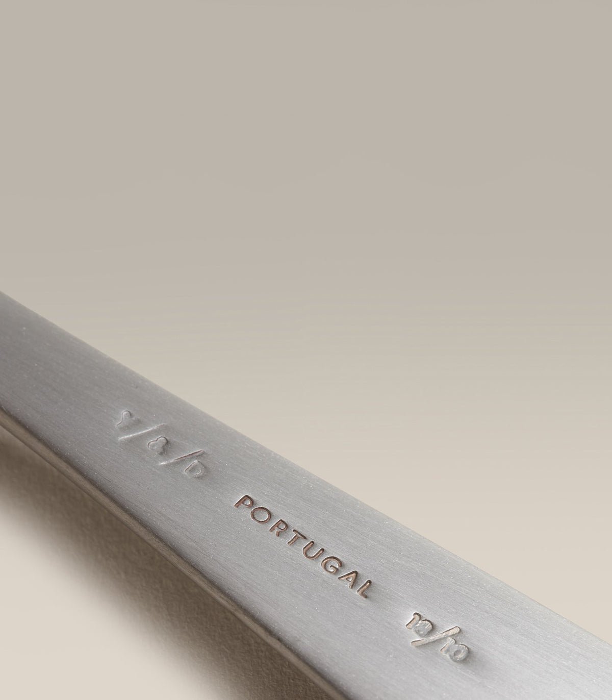 Classic Fork & Spoon Stainless Steel Serving Set, full view from above