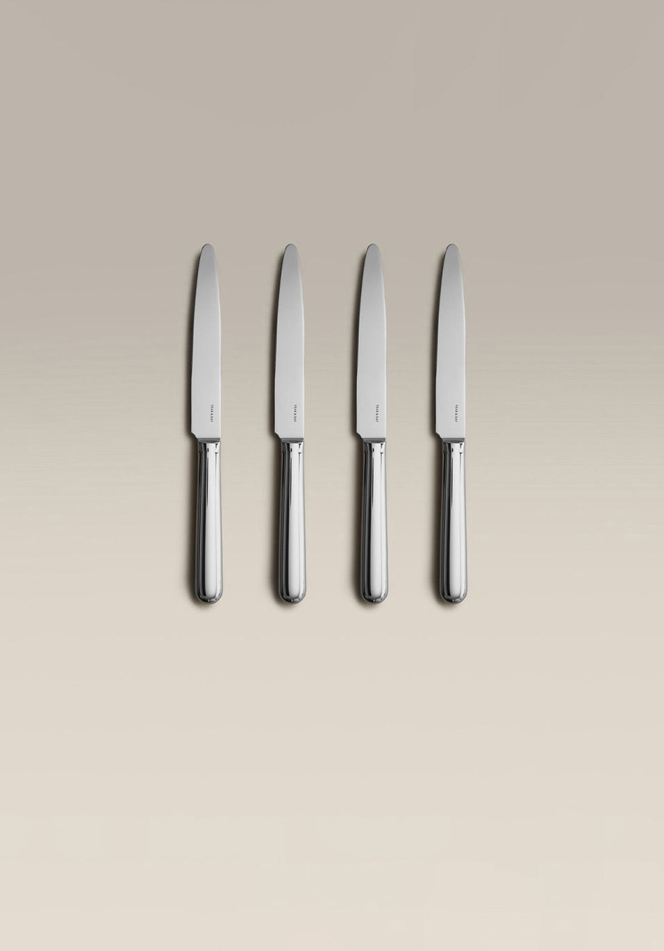 Classic Stainless Steel Knife Set, angled three quarter view