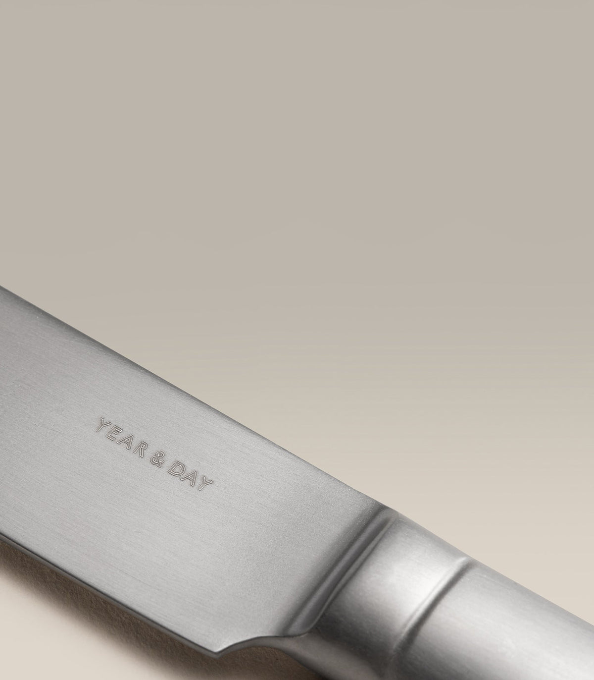Classic Stainless Steel Knife Set, close up of the edge